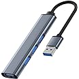 Hub USB Adattatore multipla porta USB 4 in 1 Con 1 porta USB 3.0 e 3 porte USB 2.0 per computer portatili Macbook Pro Windows