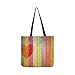 Produktbild Einkaufstasche aus mehrfarbigen Holzbrettern mit A He Canvas-Tragetasche, Umhängetasche, Handtasche für Damen und Herren