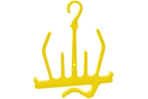 SISINKAL Cintre pour équipement de plongée en polypropylène peu encombrant avec design de drainage pour combinaison de plongée, palmes, bottes, régulateur, tuba, utilisation multifonctionnelle (jaune)