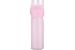 UNVOJL Hair Dye Brush Bottle Hair Root Comb Applicator Bottles Hair Dye Tools Applicator Brush Bottles for Salon (Pink)