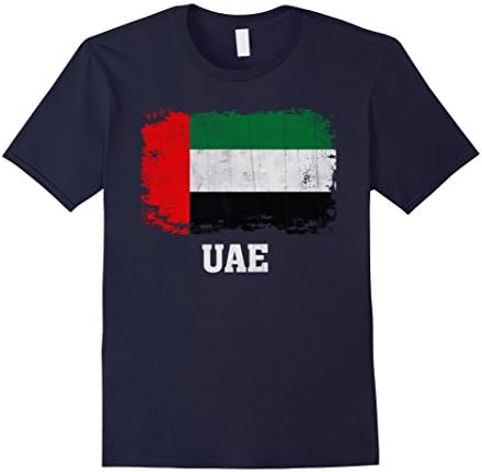 UAE Flag Jersey T-shirt - Emirates Flag Casual Tee Shirt Male 2XL Navy