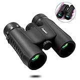 PAIPU Jumelles Compactes Adultes Puissante HD 10X40 - Jumelles légères Professionnelles et puissantes pour l'observation des Oiseaux Randonnée Pédestre Concerts Itinérants Sports avec Vision Nocturne