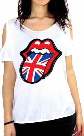 JOHNNY DEERS SHIRT TOP CAMISETA TONGUE UK FLAG ENGLAND ROCK COOL VINTAGE CIT4 GGG57 GREY XL