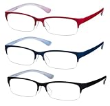 Lote de 3 Gafas de Lectura / Anteojos Forma Rectangular Montura en de...