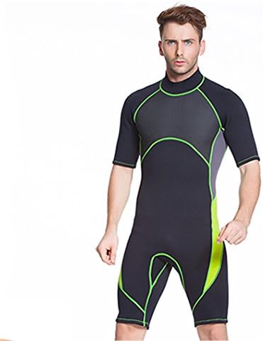 DivingKing Men's 3MM Neoprene One-Piece Scuba Diving Suits Full Body Short Sleeves Keep Warm Wetsuit for Swimming Surfing Snorkeling Men, s
