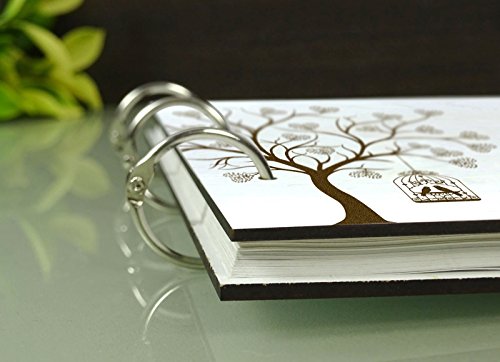 Personalisierte Holz Holz Hochzeit Gästebuch Baum Design Einzigartige Beratung Buch Custom Rustic Gästebuch - 3