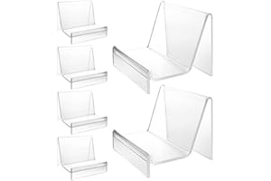 RUANI 6 Pack Clear Acrylic Wallet Display Stand Purse Jewelry Stand for Jewelry CD Organizer A