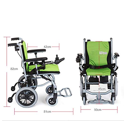 DLY Auto Elettrica per Disabili Pieghevole per Disabili Disabili Auto per Anziani Intelligente Compatto Automatico Portatile Leggero Scooter Installazione Gratuita (Verde)