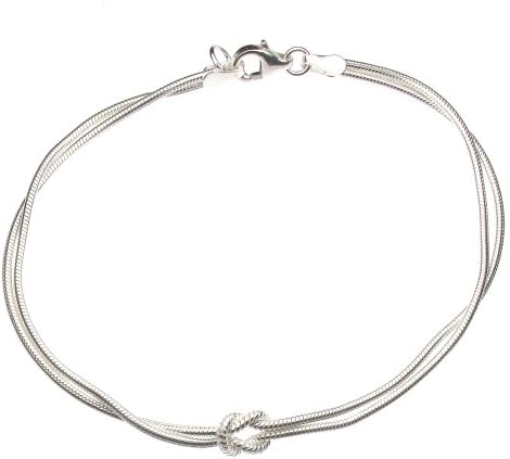 Touch Jewellery925 Sterling Silver Love Knot Snake Bracelet