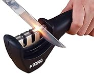 FLYNGO Manual Knife Sharpener 3 Stage Sharpening Tool for Ceramic Knife and Steel Knives