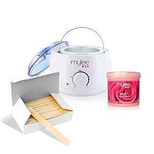 Mylee White Thermostatic Control Wax Heater & Mylee 450g Rose Soft Wax Kit New - Image 15