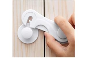 ERTZINLA Cabinet Locks, Child Safety Locks 10 Pack, Baby Safety Cabinet Locks, Baby Proofing Cabinet Kitchen System with Strong Adhesive Tape