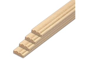 MyTinyWorld 4 x Dolls House Miniature 45cm Wood Moulding / Dado (Style 1)
