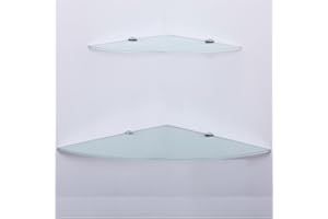 Euro Tische - mensola da parete in vetro di sicurezza monolastra da 6 mm, ideale come ripiano per il bagno, disponibile in diverse misure, (25 x 25 cm, colore: bianco satinato)