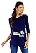 Zeta Ville Maternity - Women's Pregnancy funny Baby Feet print T-shirt Top 549c (Navy, UK 16/18)