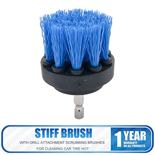 MASO-Lot-de-3-brosses-de-Nettoyage-pour-perceuse-lectrique-63-cm-pour-Nettoyage-des-pneus-de-Voiture-Cuisine-Salle-de-Bain-Tapis-de-Tapis-Bleu
