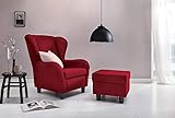 ohrensessel retro OHRENSESSEL MIT HOCKER: Ob als Lesesessel, Fernsehsessel, Cocktailsessel oder Lounge Sessel, unser hochwertig designter Ohrenbackensessel wertet jeden Wohnraum auf und wird sicher schnell zu Ihrem neuen Lieblingsplatz für relaxte Auszeiten daheim.