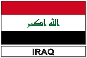 Akachafactory Sticker Adesivi Adesivo Bandiera Iraq irak IRQ