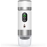Obıess Taşınabilir Espresso Kahve Makinesi Beyaz Şarjlı Kaps&uuml;l ve &Ouml;ğ&uuml;t&uuml;lm&uuml;ş Kahve ile Uyumlu V3