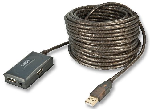LINDY USB 2.0 Active Extension Hub 4 Port 10m 480 Mbit/s USB Bus Powered