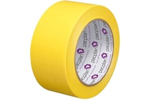 PACPLAN 50mm x 33m Yellow Heavy Duty High Visibility Floor Hazard Lane Marking Tape Qty 1 Roll