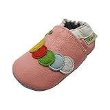 Hochqualitative, weiche Lederschuhe mit rutschfester Wildleder-Sohle, perfekt für den Halt auf Holz- und Fliesenböden.