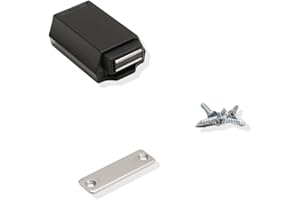 UMAXO SUGATSUNE/Lamp ML-ZN80 - Pestillo magnético resistente para puertas extra pesadas sin mango, color negro