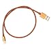 Produktbild iProtect 50cm USB Ladekabel / Datenkabel für Apple iPhone 5 5s 5c SE, iPhone 6 6 Plus 6s 6s Plus, iPhone 7 7 Plus, iPhone 8 8 Plus, iPhone X, iPad aus Nylon in Kupfergold