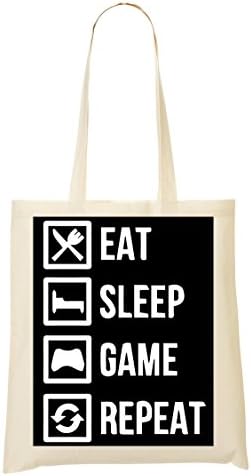 Eat Sleep Game Repeat Gamming Shopping Tote Bag