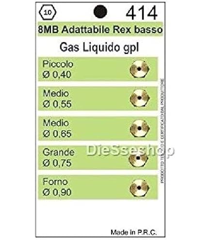 Ugelli Per Cucina A Gas - 5 Pezzi Passo 6 MB Per Metano, Marca Italiana, Per Bruciatori Fornelli - Foto 7