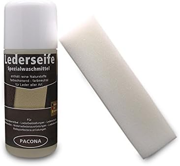 Pacona Leather Soap for smooth leather, full-grain leather, suede, nubuck leather - 100 ml - Leather detergent, leather shampoo, leather cleaner