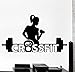 Produktbild nkfrjz Vinyl Wandaufkleber Sport Crossfit Mädchen Barbell Dumbell Aktive Frau Vinyl Aufkleber Mode Hohe Qualität Room Decor Decals 57X100 cm