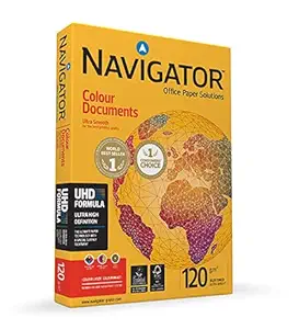 Navigator 120gsm Paper | White Ultra Smooth A4 Paper [250 Sheets] | Best For Letterhead and Colour Printing