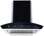 Elica 60 cm 1425 m3/hr Filterless Auto Clean Chimney with Free Installation Kit (WD TFL HAC 60 MS NERO, Touch