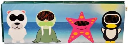 ImplaySoft Play Children's Snow Sea Theme Protective Padding Activity Wall Mat - 610gsm PVC / High Density Foam - 210cm x 65cm x 5cm