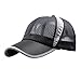 Produktbild Unisex Männer Frauen Outdoor Urlaub Sonnenschirm Sonnenhut Schnell trocken Belüftung Baseballhut Sommer Hüte Strandhut Baseball Caps Sportcap Super Coole Snapback Baseballmütze Mesh (Schwarz)