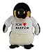 Produktbild Personalisierter Pinguin Plüsch Spielzeug mit T-shirt mit Aufschrift Ich liebe Parfüm