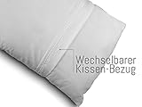 Seitenschläferkissen / Stillkissen / 40x145cm / Waschbar / mit abenehmbaren Bezug / 700gr Hohfaserfüllung / Öko Tex Standard / Kopfkissen - 4