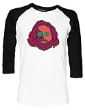 Alta calidad alemán Cara Unisex Camiseta De Béisbol Manga 2/3 Hombre Mujer Blanca Negra