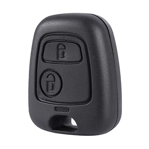 Funda para llave con mando de 2 botones para Peugeot 107, 207, 307, 407, 106, 206, 306, 406; Citroën C1, C2, C3, C4, C5