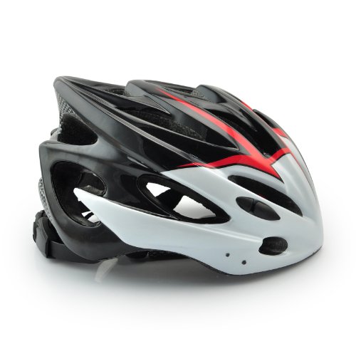 Preisvergleich Produktbild Road Racing Radfahren Fahrrad Fahrrad Rollschuhe Skating schwarzen Sturzhelm für Erwachsene Unisex Größe: 52-63cm (Schwarz / rot gemischt)