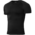 Niksa 1 Pack or 2 Pack Compression Tops for Men Short Sleeve Mens Running T-Shirts Mesh Design Quick Dry Base Layer Shirts for Gym Sports Fitness Workout Cycling,Training