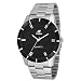 Espoir Round Shape Metal Belt Analog Black Dial Men