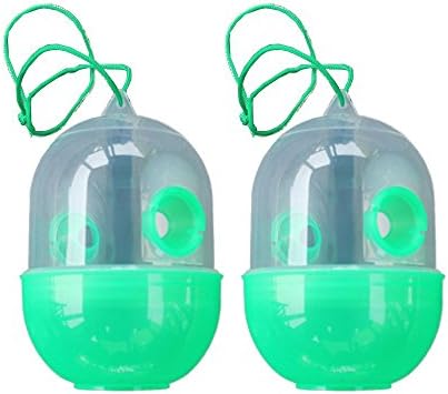Two packs Wasp Nest Bee Trap,Lures Hornet green Bees Control,Pest Control Repellent, Bee Catcher Honey Pot Use for Farm Garden Yard