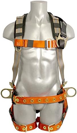 Madaco Safety Products Unisex's H-TB205K Safety Harness Internal Shock Laynard Kit, Coyote Brown/Orange, Medium/2X-Large