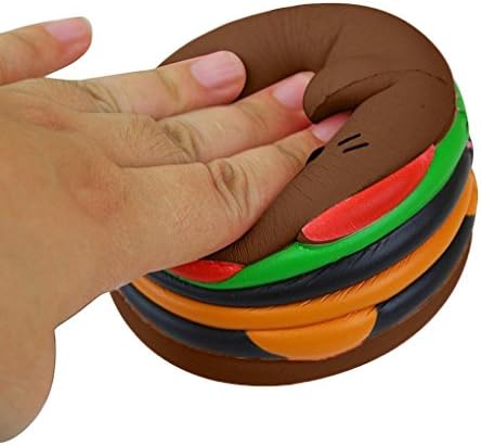 Decompression Toy,JIAJIA YL Squishy Jumbo Cartoon Cat Hamburger Scented Slow Rising Exquisite Kid Soft Toy (Kafe)