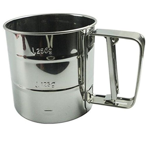 HABI Cup Form Mehl Sieb Edelstahl Mesh Mehlsieb Mechanische Backen Icing Sugar Shaker Sieb Werkzeug - 5