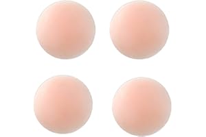 Qiuyan 2 Pairs Silicone Nipple Covers Pasties Invisible Reusable Adhesive for Party Dress
