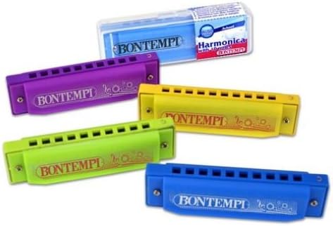 BontempiIcom 3.IC301010 Harmonica 10 Notes with Case, Multi-Colour