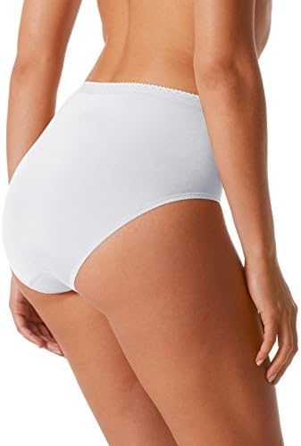 Mey 89201-1 Women's Lights White Solid Colour Full Panty Highwaist Brief